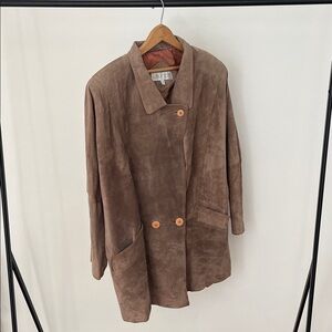 Vintage Brown Suede Men's Coat Laurice Brand